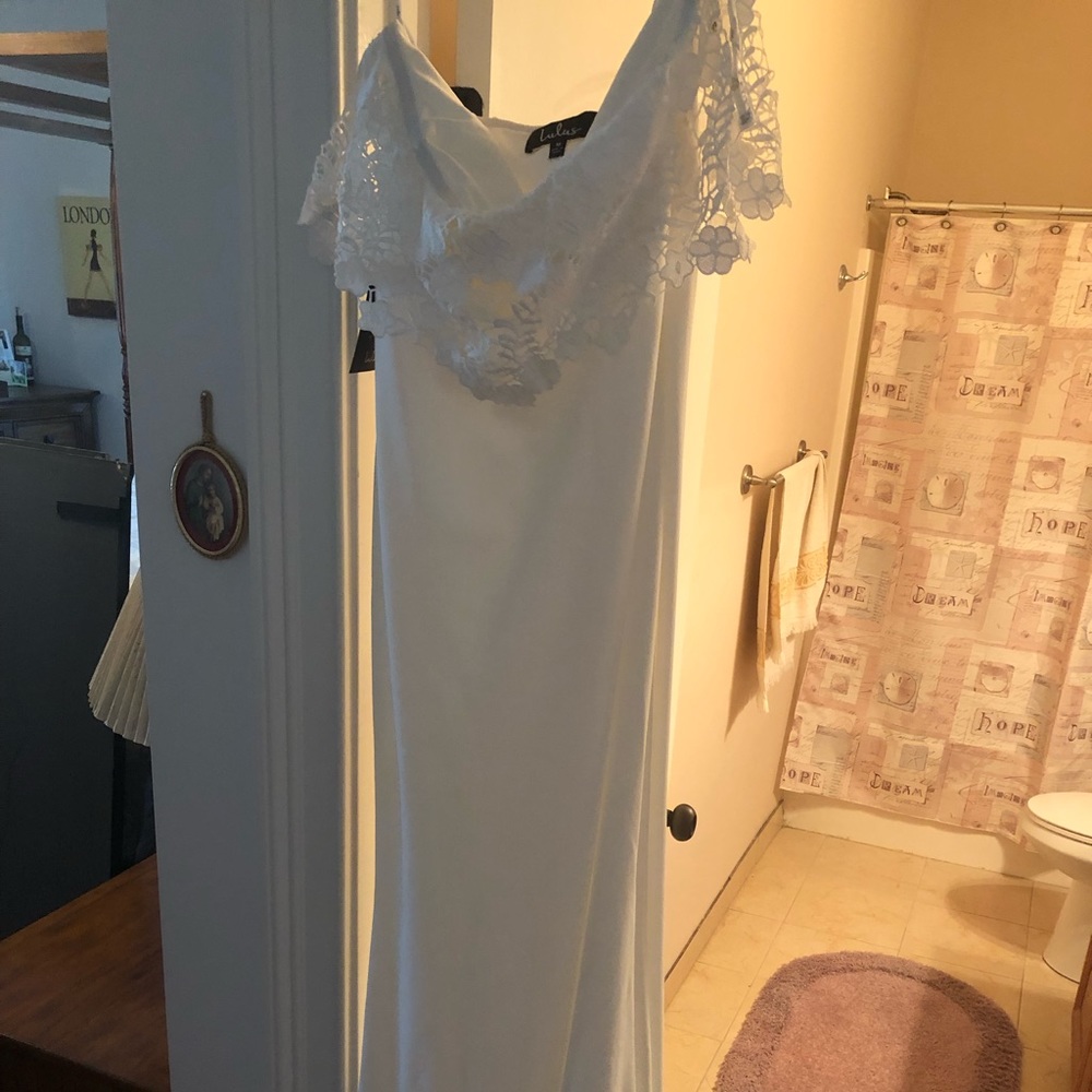 Strapless White Maxi Dress